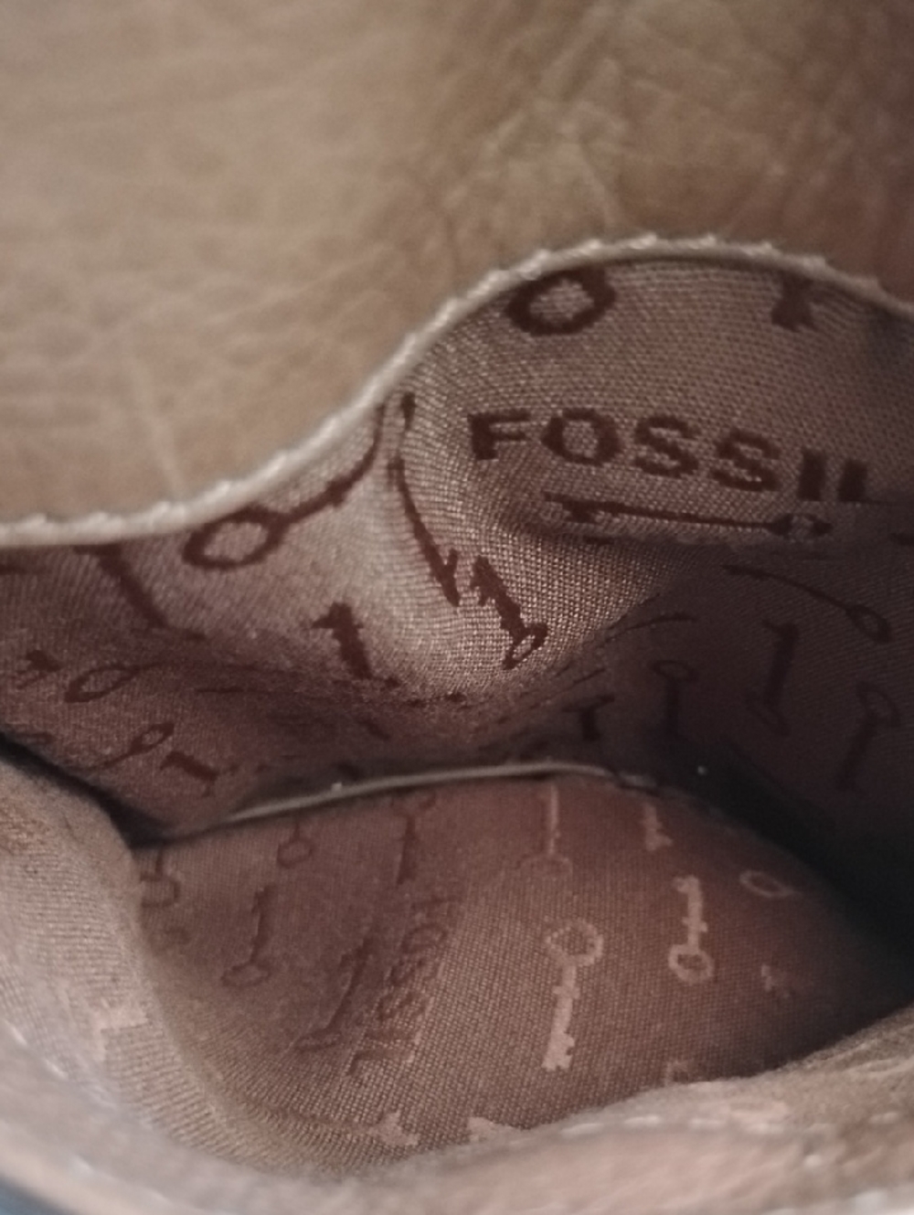 Fossil Tan Leather Turn-Lock Crossbody Bag - Picture 5 of 6